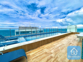 Apartamento com linda vista mar no Smart Barra